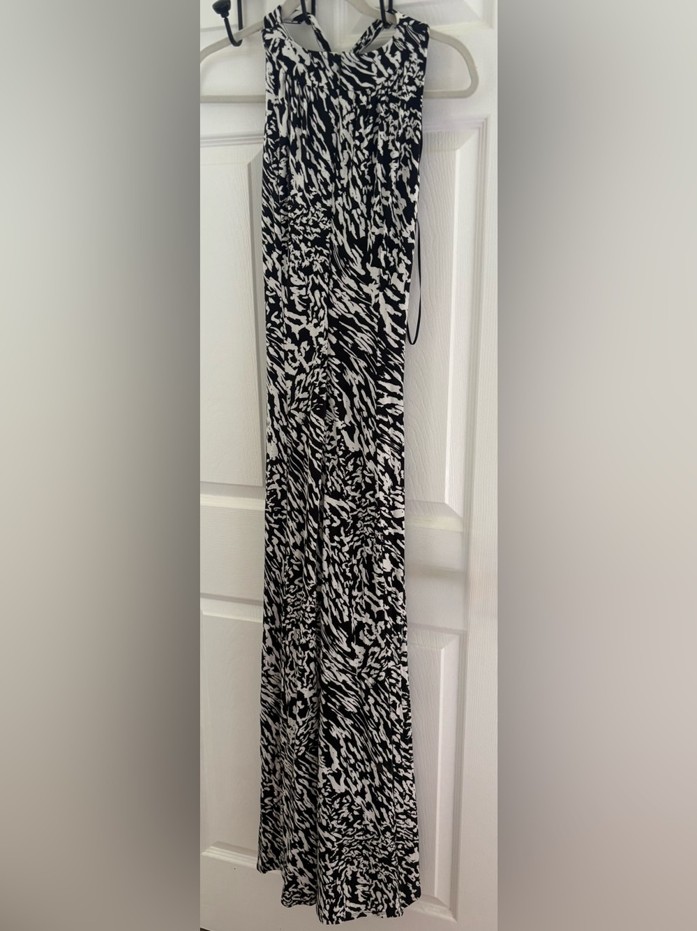 INC International Concepts Black & White Abstract Maxi Dress
